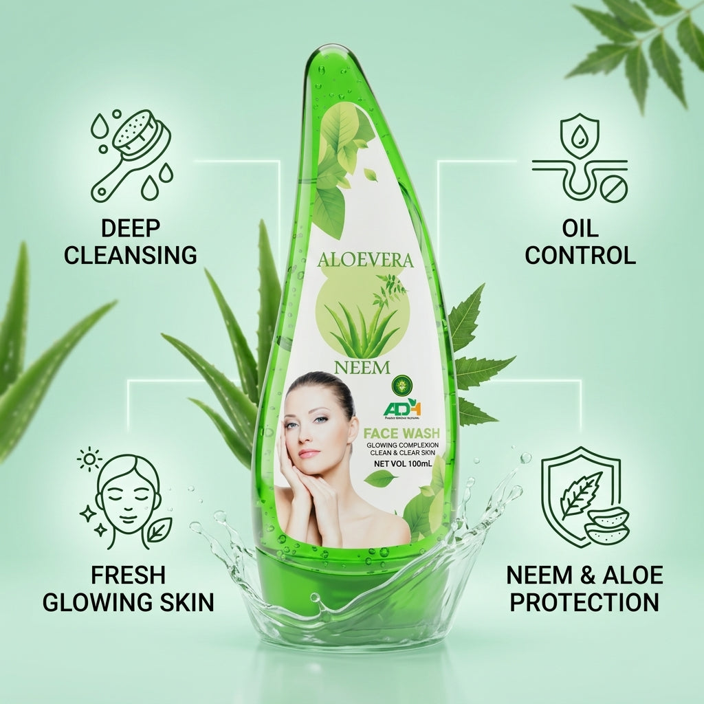 Aloe Neem Gel Face Wash – Oil Control & Deep Cleansing Formula