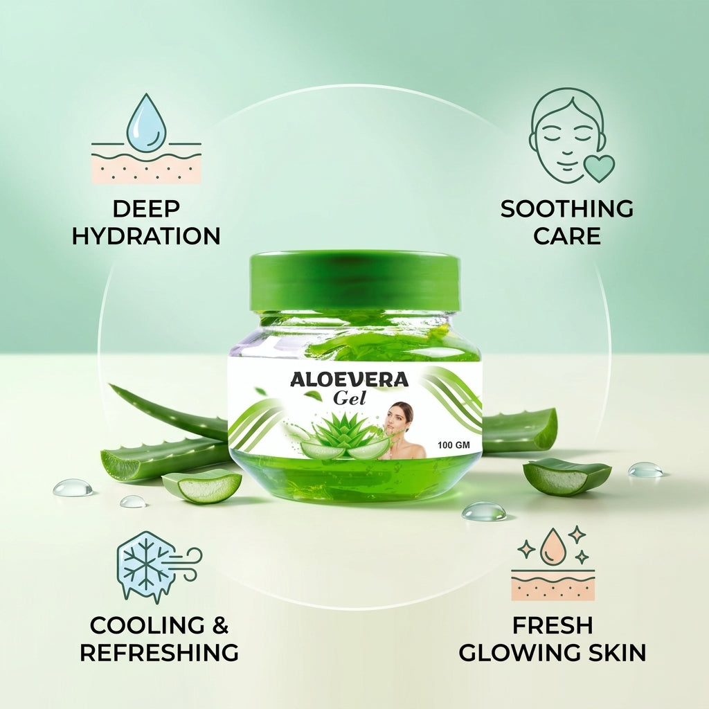 Aloe Vera Skin Gel – Deep Hydration & Cooling Care for women skin care
