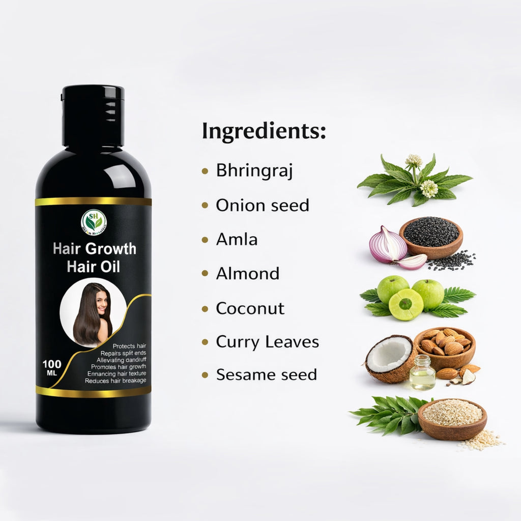 Natural Hair Growth Oil – Healthy & Strong Hair Care Formula