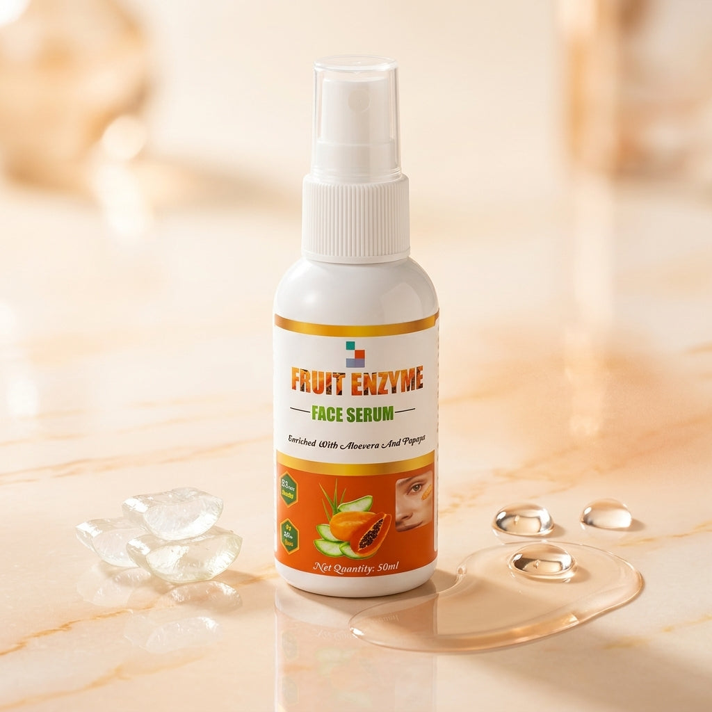 Fruit Enzyme Face Serum – Aloe Vera & Papaya Glow Serum for Healthy Looking Skin
