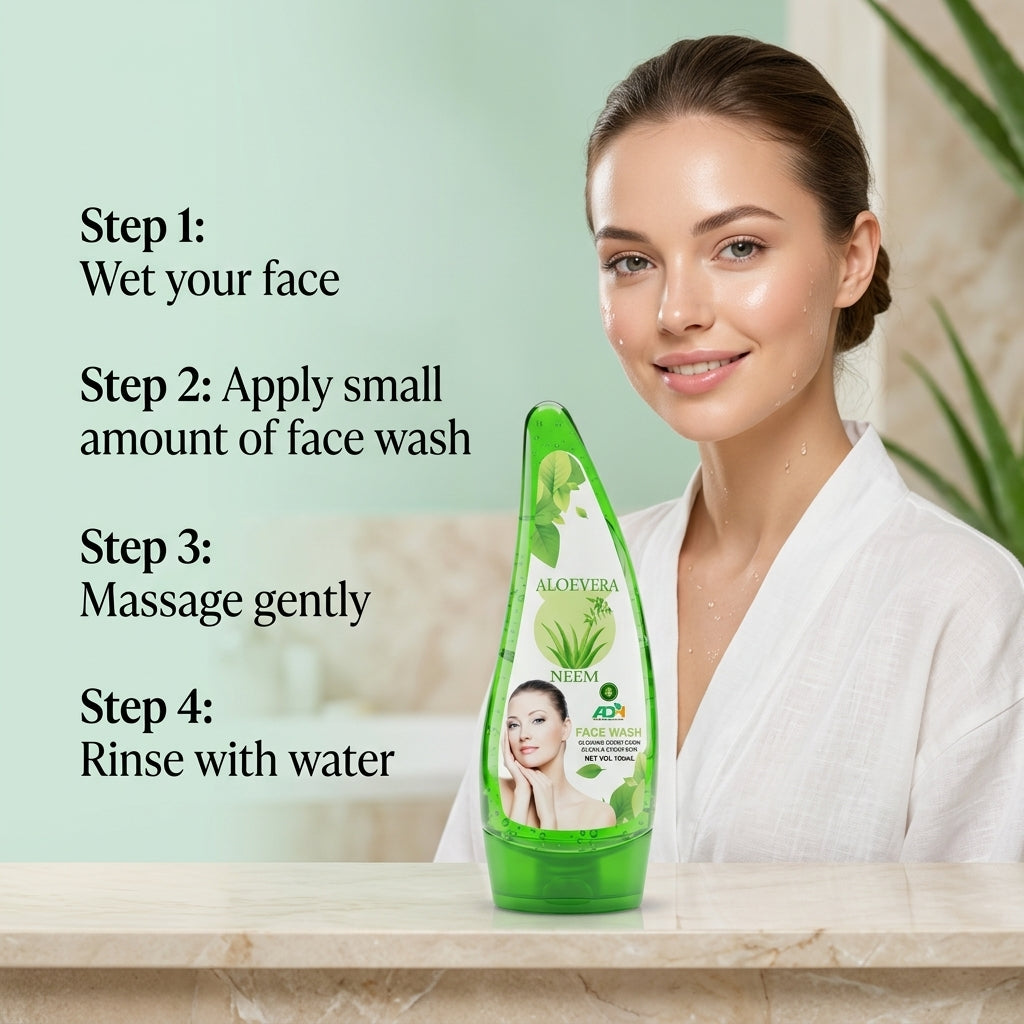 Aloe Neem Gel Face Wash – Oil Control & Deep Cleansing Formula