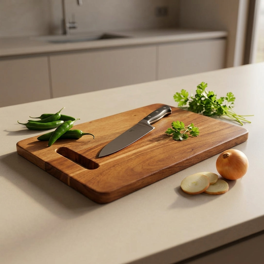 Heavy Duty Wooden Chopping Board – Multipurpose Kitchen Cutting Board