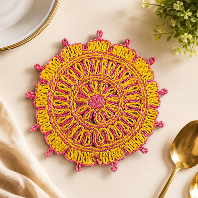 Handmade Jute Round Dining Table Mat – Eco Friendly Decorative Placemat
