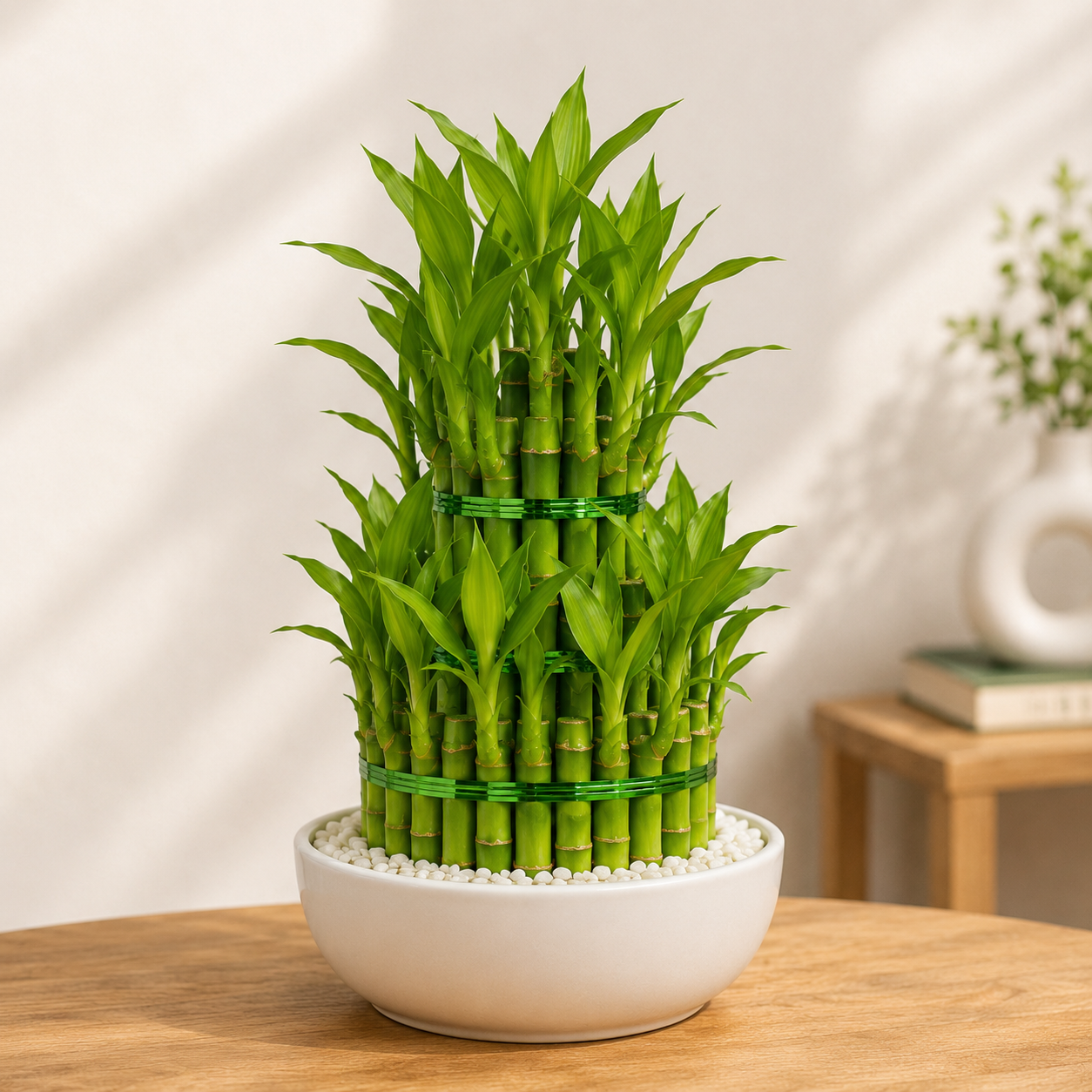 2 Layer Lucky Bamboo Plant – Feng Shui Good Luck Indoor Plant